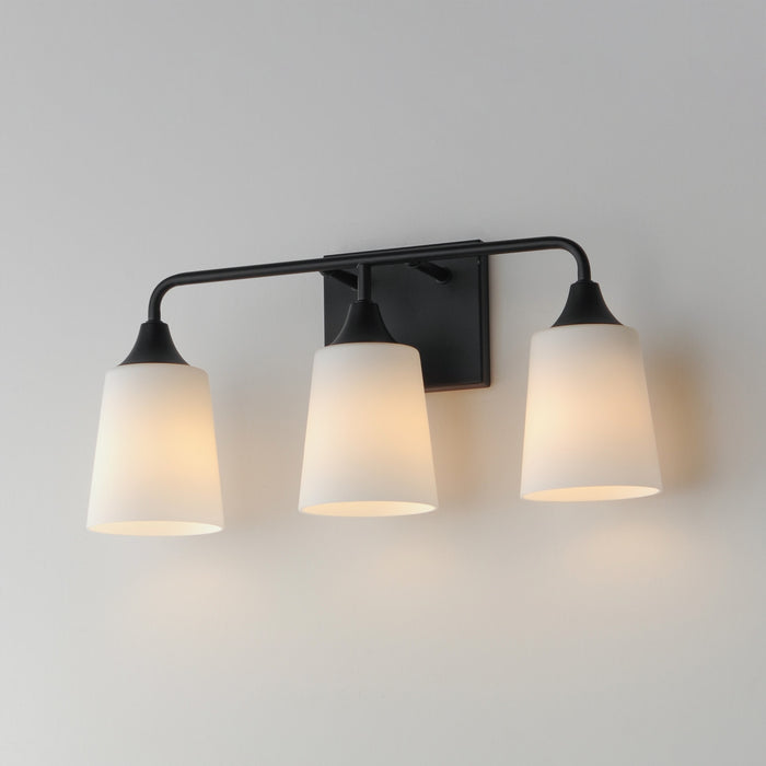 Myhouse Lighting Maxim - 12883SWBK - Three Light Bath Vanity - Hudson - Black