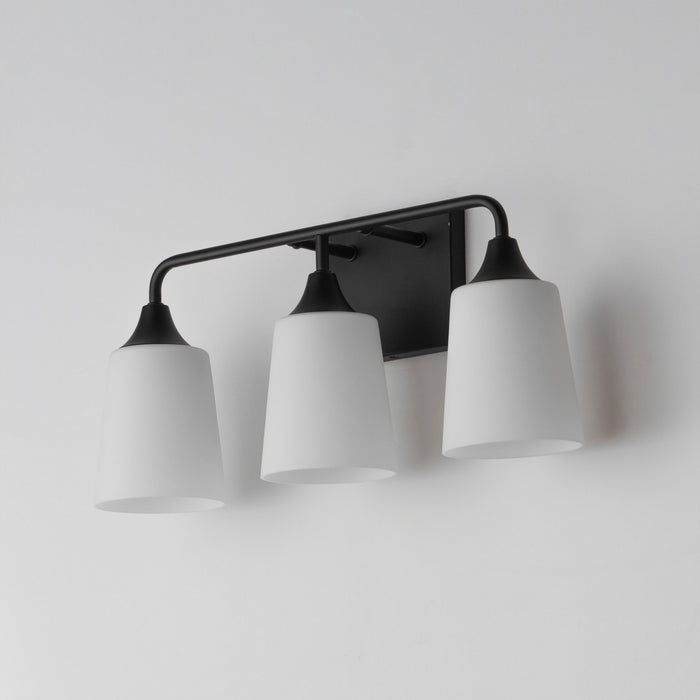 Myhouse Lighting Maxim - 12883SWBK - Three Light Bath Vanity - Hudson - Black