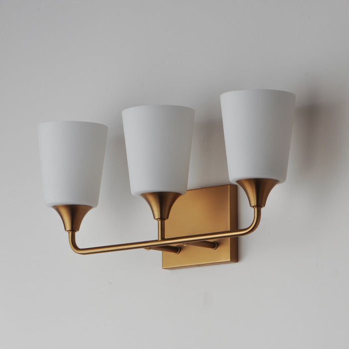 Myhouse Lighting Maxim - 12883SWNAB - Three Light Bath Vanity - Hudson - Natural Aged Brass