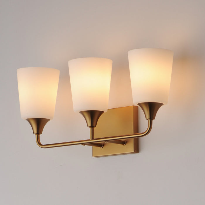 Myhouse Lighting Maxim - 12883SWNAB - Three Light Bath Vanity - Hudson - Natural Aged Brass