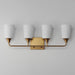 Myhouse Lighting Maxim - 12884SWNAB - Four Light Bath Vanity - Hudson - Natural Aged Brass