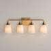 Myhouse Lighting Maxim - 12884SWNAB - Four Light Bath Vanity - Hudson - Natural Aged Brass