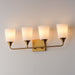 Myhouse Lighting Maxim - 12884SWNAB - Four Light Bath Vanity - Hudson - Natural Aged Brass