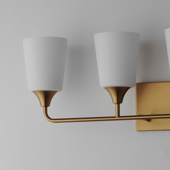 Myhouse Lighting Maxim - 12884SWNAB - Four Light Bath Vanity - Hudson - Natural Aged Brass