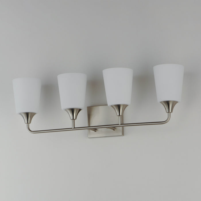 Myhouse Lighting Maxim - 12884SWSN - Four Light Bath Vanity - Hudson - Satin Nickel