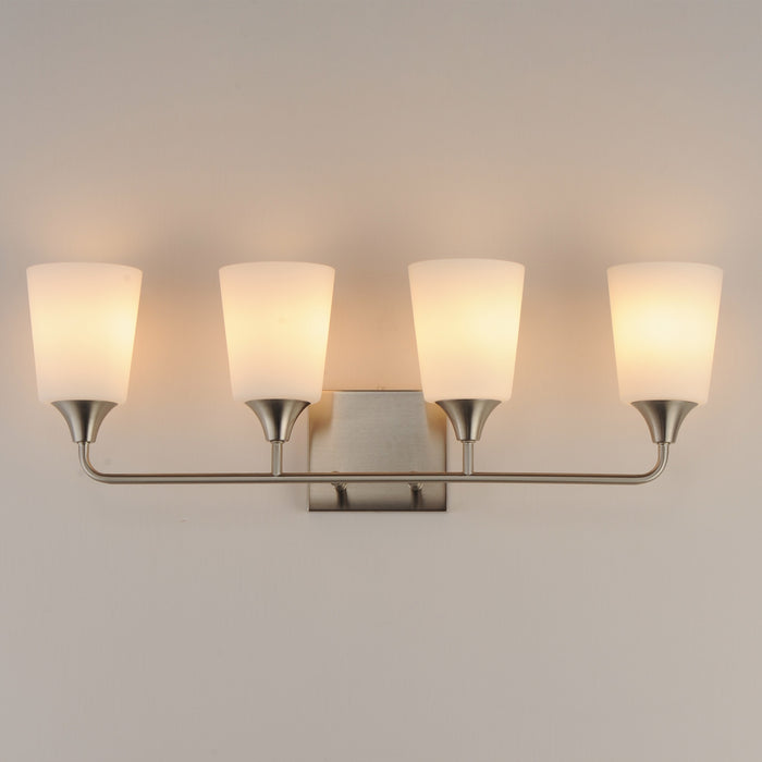 Myhouse Lighting Maxim - 12884SWSN - Four Light Bath Vanity - Hudson - Satin Nickel