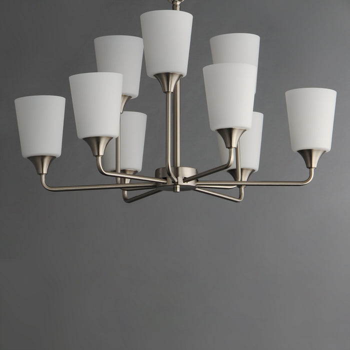 Myhouse Lighting Maxim - 12879SWSN - Nine Light Chandelier - Hudson - Satin Nickel
