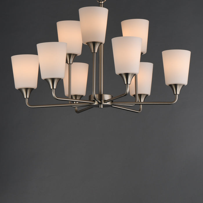 Myhouse Lighting Maxim - 12879SWSN - Nine Light Chandelier - Hudson - Satin Nickel