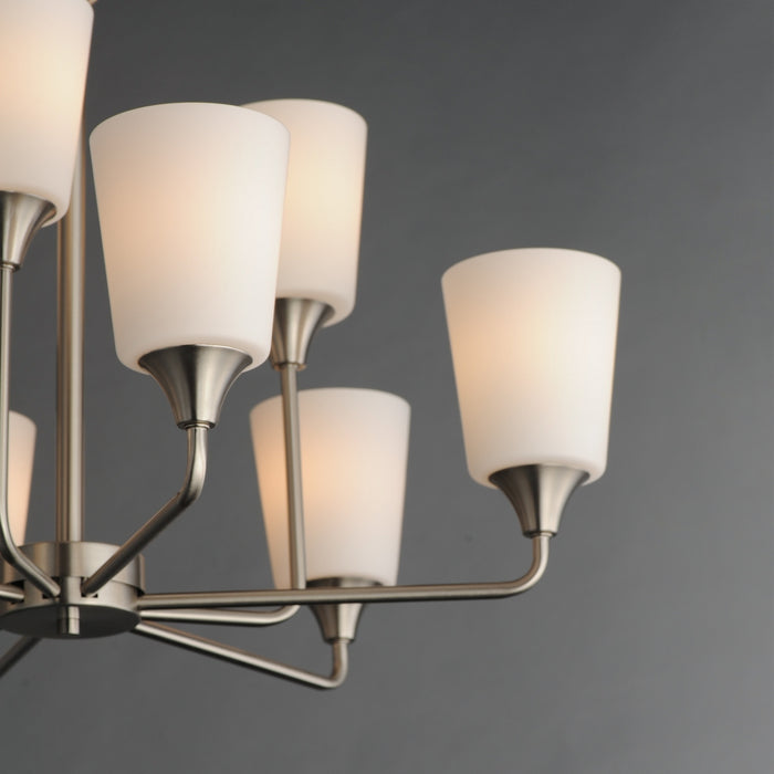 Myhouse Lighting Maxim - 12879SWSN - Nine Light Chandelier - Hudson - Satin Nickel