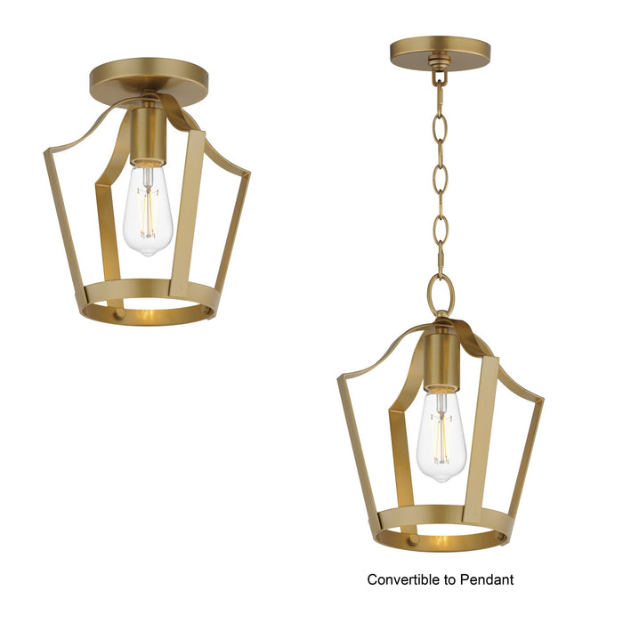 Myhouse Lighting Maxim - 10421NAB - One Light Pendant / Semi-Flush - Arden - Natural Aged Brass