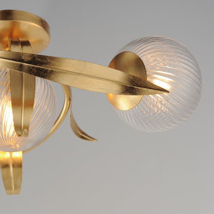 Myhouse Lighting Maxim - 28717CRGL - Three Light Flush Mount - Firenze - Gold Leaf
