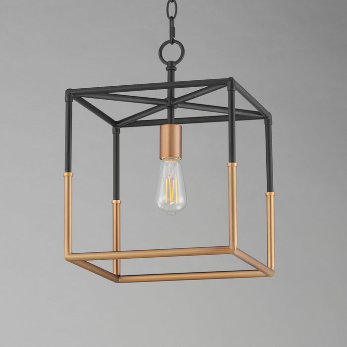 Myhouse Lighting Maxim - 28621BKWBR - One Light Pendant - SoHo - Black/Weathered Brass