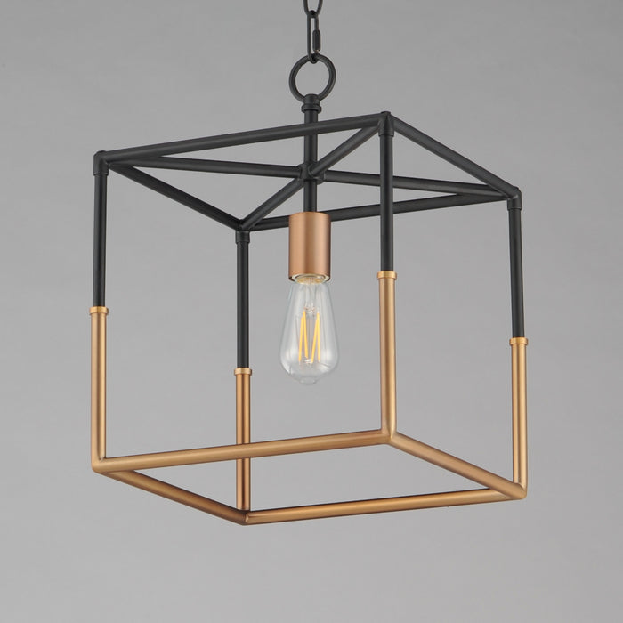 Myhouse Lighting Maxim - 28621BKWBR - One Light Pendant - SoHo - Black/Weathered Brass