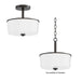 Myhouse Lighting Maxim - 5692WTBK - Two Light Semi Flush/Pendant Convertible - Fuller - Black