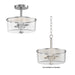 Myhouse Lighting Maxim - 5692CLSN - Two Light Semi Flush/Pendant Convertible - Fuller - Satin Nickel