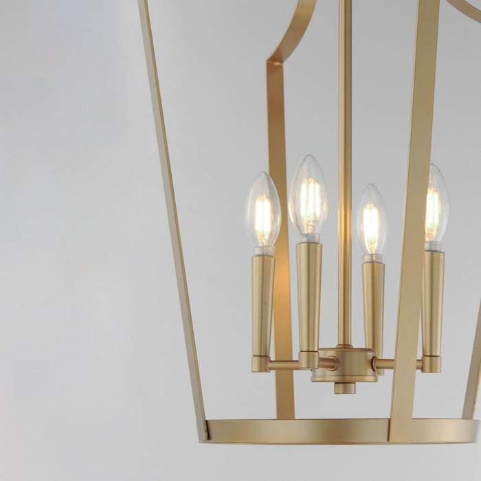 Myhouse Lighting Maxim - 10424NAB - Four Light Pendant - Arden - Natural Aged Brass