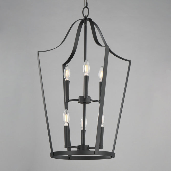 Myhouse Lighting Maxim - 10426BK - Six Light Pendant - Arden - Black