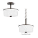 Myhouse Lighting Maxim - 5692WTOI - Two Light Semi Flush/Pendant Convertible - Fuller - Oil Rubbed Bronze
