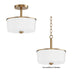 Myhouse Lighting Maxim - 5692WTNAB - Two Light Semi Flush/Pendant Convertible - Fuller - Natural Aged Brass