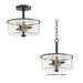 Myhouse Lighting Maxim - 5692CLBK - Two Light Semi Flush/Pendant Convertible - Fuller - Black