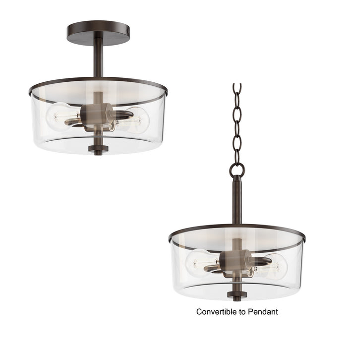Myhouse Lighting Maxim - 5692CLOI - Two Light Semi Flush/Pendant Convertible - Fuller - Oil Rubbed Bronze