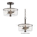 Myhouse Lighting Maxim - 5692CLOI - Two Light Semi Flush/Pendant Convertible - Fuller - Oil Rubbed Bronze