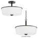 Myhouse Lighting Maxim - 5695WTBK - Three Light Semi Flush/Pendant Convertible - Fuller - Black