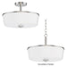 Myhouse Lighting Maxim - 5695WTSN - Three Light Semi Flush/Pendant Convertible - Fuller - Satin Nickel