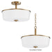 Myhouse Lighting Maxim - 5695WTNAB - Three Light Semi Flush/Pendant Convertible - Fuller - Natural Aged Brass