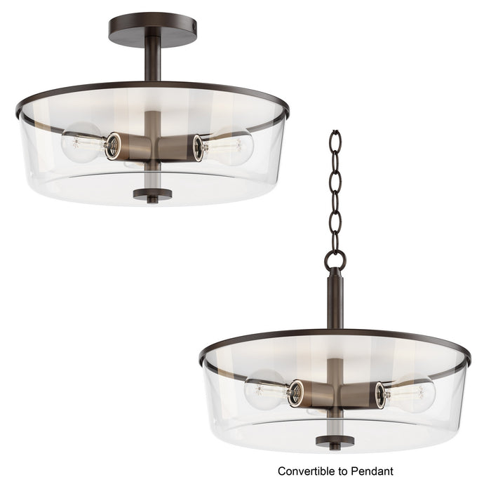 Myhouse Lighting Maxim - 5695CLOI - Three Light Semi Flush/Pendant Convertible - Fuller - Oil Rubbed Bronze