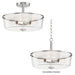 Myhouse Lighting Maxim - 5695CLSN - Three Light Semi Flush/Pendant Convertible - Fuller - Satin Nickel