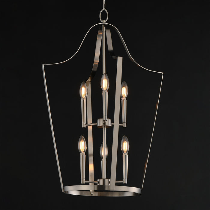 Myhouse Lighting Maxim - 10426SN - Six Light Pendant - Arden - Satin Nickel