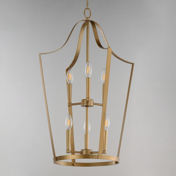 Myhouse Lighting Maxim - 10426NAB - Six Light Pendant - Arden - Natural Aged Brass