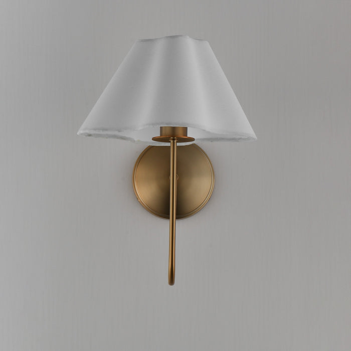 Myhouse Lighting Maxim - 18100WTNAB - One Light Wall Sconce - Saxon - Natural Aged Brass