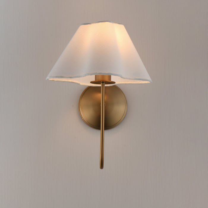 Myhouse Lighting Maxim - 18100WTNAB - One Light Wall Sconce - Saxon - Natural Aged Brass