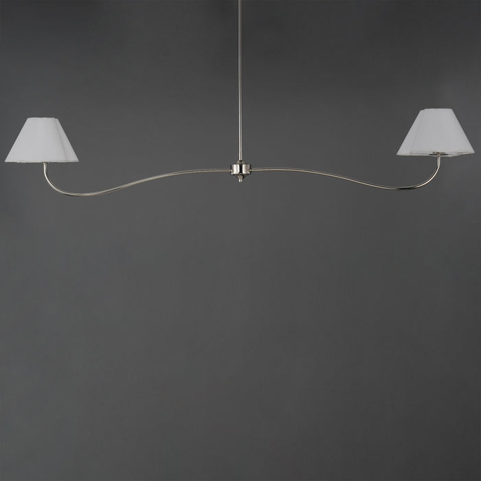 Myhouse Lighting Maxim - 18102WTPN - Two Light Pendant - Saxon - Polished Nickel