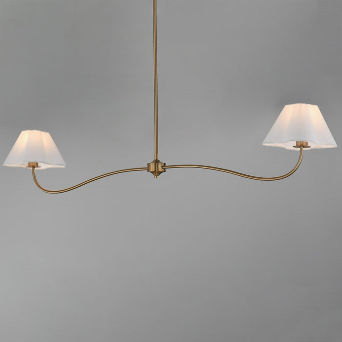 Myhouse Lighting Maxim - 18102WTNAB - Two Light Pendant - Saxon - Natural Aged Brass