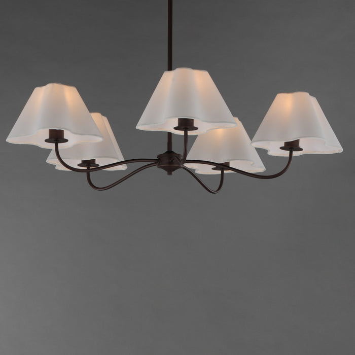 Myhouse Lighting Maxim - 18105WTOI - Five Light Chandelier - Saxon - Oil Rubbed Bronze