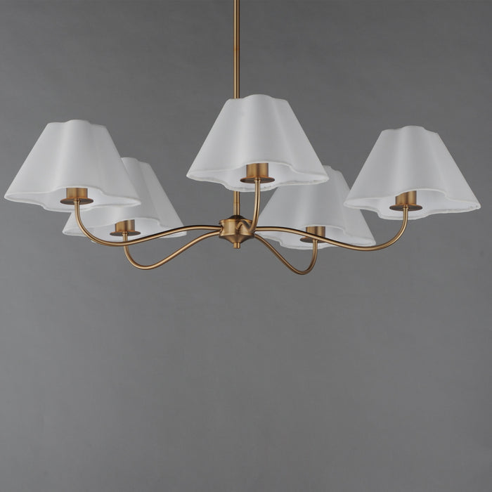 Myhouse Lighting Maxim - 18105WTNAB - Five Light Chandelier - Saxon - Natural Aged Brass