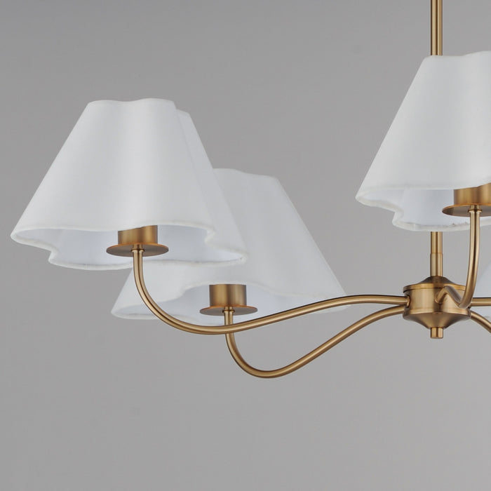Myhouse Lighting Maxim - 18105WTNAB - Five Light Chandelier - Saxon - Natural Aged Brass