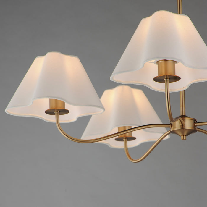 Myhouse Lighting Maxim - 18105WTNAB - Five Light Chandelier - Saxon - Natural Aged Brass