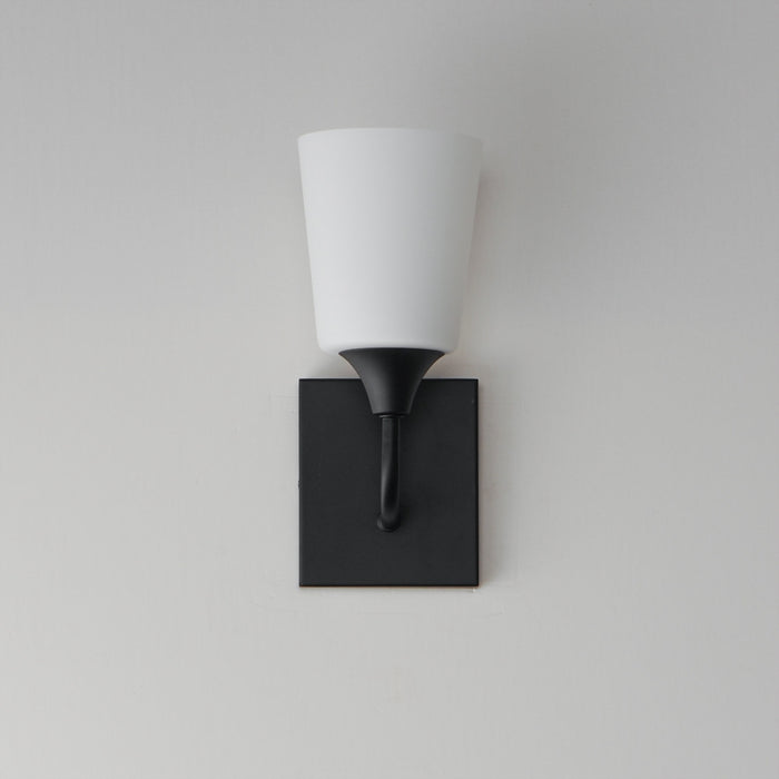 Myhouse Lighting Maxim - 12881SWBK - One Light Wall Sconce - Hudson - Black