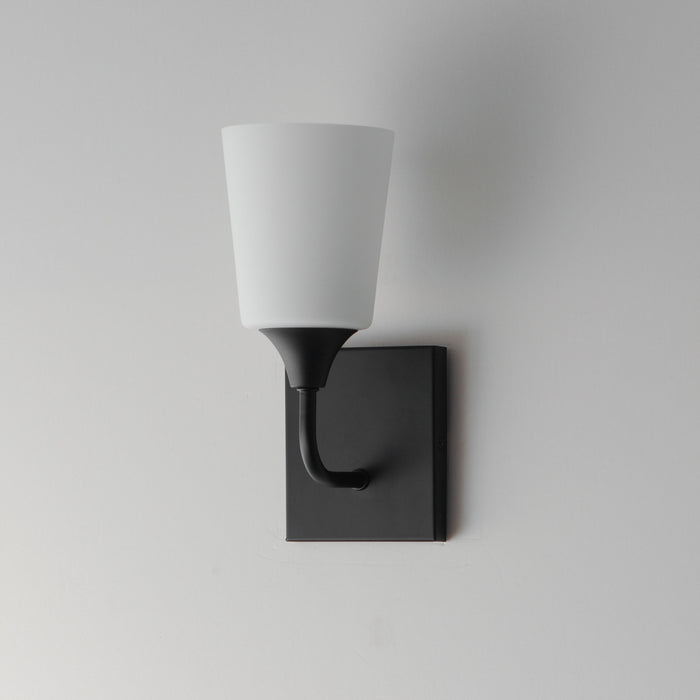 Myhouse Lighting Maxim - 12881SWBK - One Light Wall Sconce - Hudson - Black