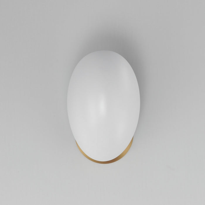 Myhouse Lighting Maxim - 10821WTNAB - One Light Wall Sconce - Maris - White/Natural Aged Brass