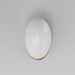 Myhouse Lighting Maxim - 10821WTNAB - One Light Wall Sconce - Maris - White/Natural Aged Brass