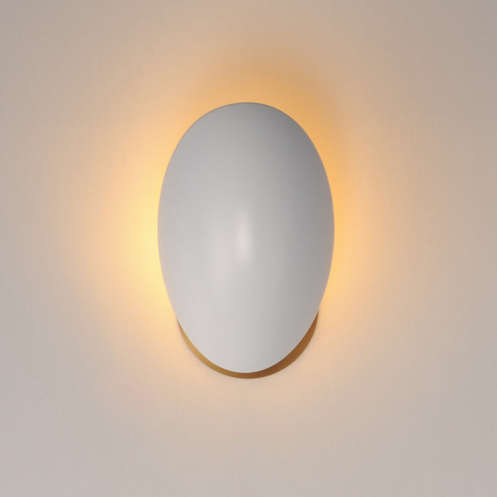 Myhouse Lighting Maxim - 10821WTNAB - One Light Wall Sconce - Maris - White/Natural Aged Brass