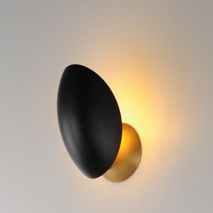 Myhouse Lighting Maxim - 10821BKNAB - One Light Wall Sconce - Maris - Black / Natural Aged Brass