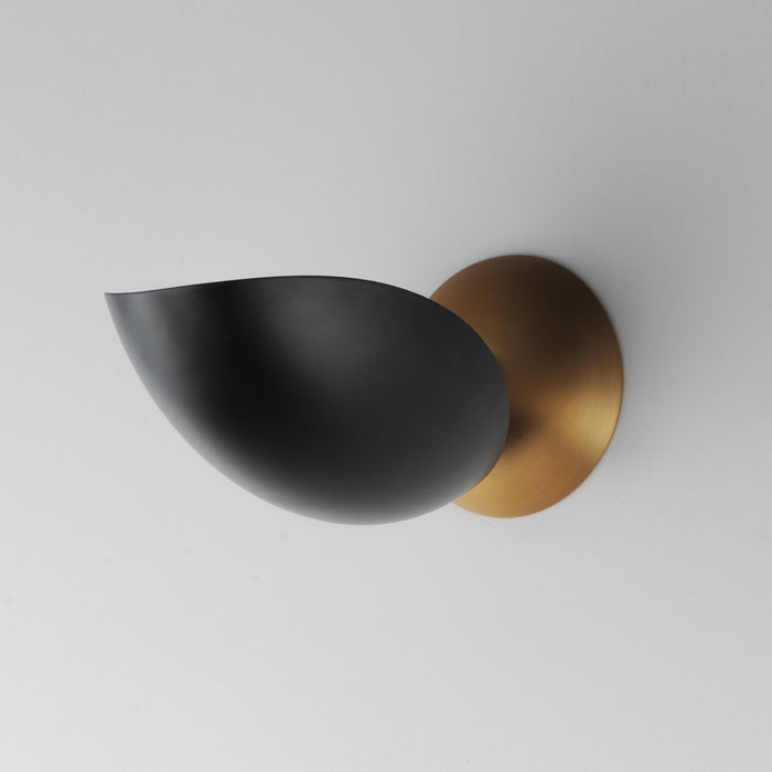 Myhouse Lighting Maxim - 10821BKNAB - One Light Wall Sconce - Maris - Black / Natural Aged Brass