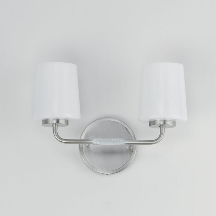 Myhouse Lighting Maxim - 12692WTSN - Two Light Bath Vanity - Durham - Satin Nickel