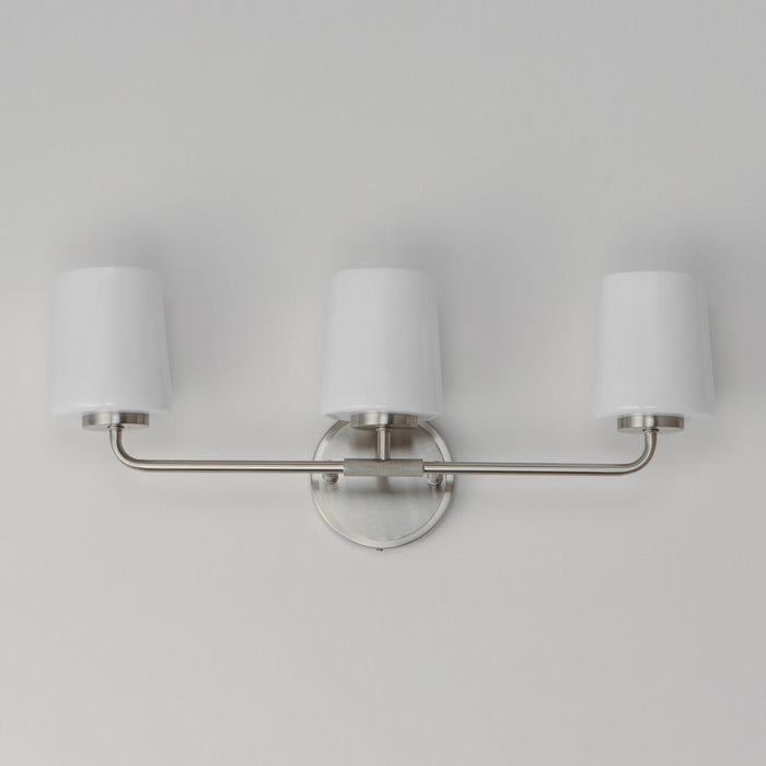 Myhouse Lighting Maxim - 12693WTSN - Three Light Bath Vanity - Durham - Satin Nickel
